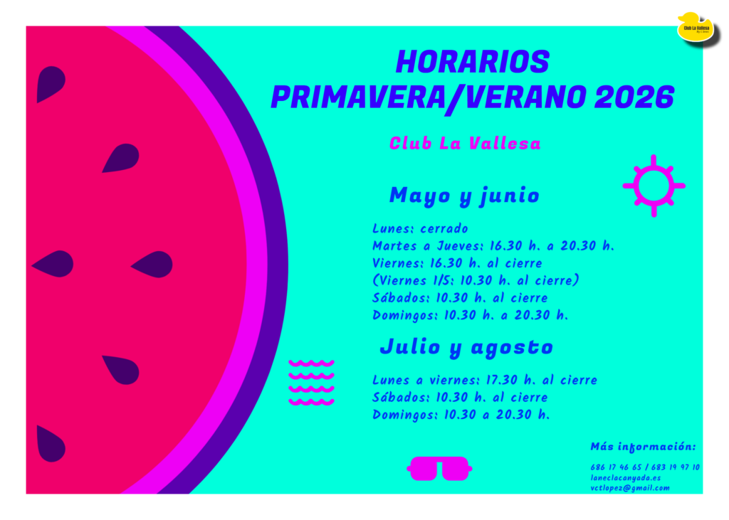 horarios primavera-verano 2026